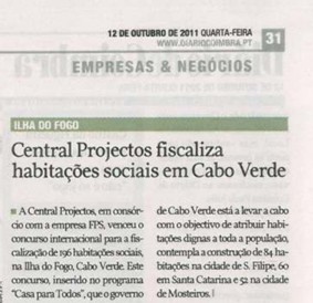 Central Projectos fiscaliza habitações sociais em Cabo Verde